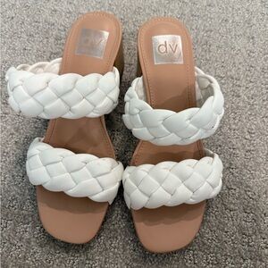 DV by Dolce Vita White Braided Sandals